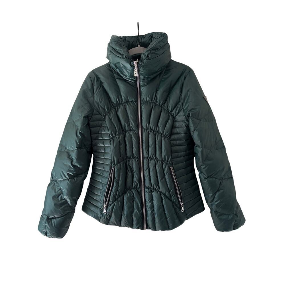 Guess Women’s Green Quilted Puffer Jacket Size M - Picture 7 of 12